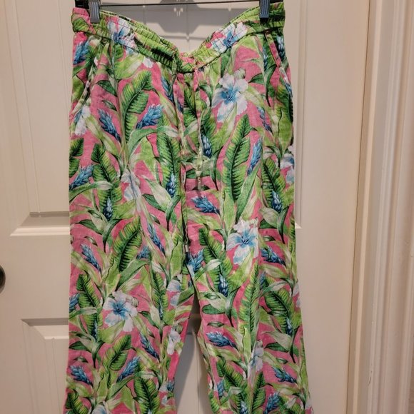 Tommy Bahama Pink and Green Floral Pants - Picture 1 of 5